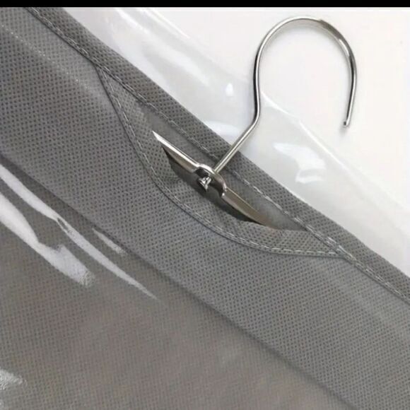 Hanging Purse Hand Bag Organizer Storage,‎ Gray Transparent Holds 6 Hang Bags - Picture 5 of 6